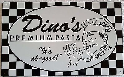 Primary image for Dino's Premium Italian Pasta Italy Italia Food Advertisement Tin Metal Sign