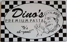 Dino&#39;s Premium Italian Pasta Italy Italia Food Advertisement Tin Metal Sign - £15.89 GBP
