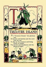 T for Treasure Island by Tony Sarge - Art Print - £17.29 GBP+
