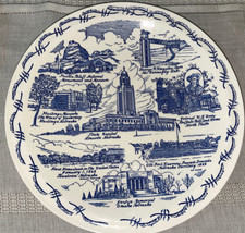 Nebraska State Collector Plate Vernon Kilns State Landmarks Capitol Kingsley Dam - £5.07 GBP