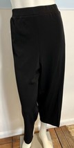 Susan Graver Petites Black Knit Pull On Trouser Pants Size 2XP - £22.40 GBP