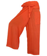 FISA02 orange Fisherman Pants Fisher Wrap Thai Yoga pants trousers Sport... - £14.32 GBP