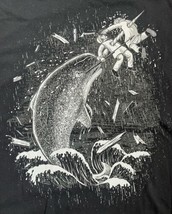 Narwhal Skewer Whale Sea life Graphic Design  T-Shirt  Women&#39;s Large Black - $9.79