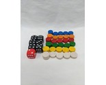 Lot Of (32) Board Game Wooden Discs And D6 Dice - $29.69