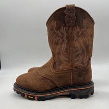Cody James Mens Brown Leather Round Toe Pull On Western Boots Size 8EE - £63.28 GBP