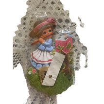 Vintage Masco Flowers Girl Playing Flute Floral Pick Made in Hong kong -... - £11.87 GBP