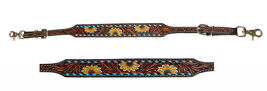 Challenger Western Tack Sunflower Tooled Leather Wither Breast Collar Strap - $29.69