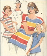 Butterick 5484 Vintage Shirt multi necklines like nautical keyhole SZ 14... - £3.14 GBP