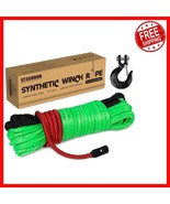 Durable 1/4&quot; x 50ft Synthetic Winch Rope with Forged Hook - Lightweight ... - $815.32 MXN