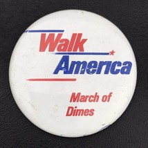 Walk America March Of Dimes Pin Button Pinback Vintage - £9.68 GBP