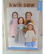 Kwik Sew K4324 for 18&quot; Doll Clothes Fits American Girl OG and More UNCUT - $9.69 CAD