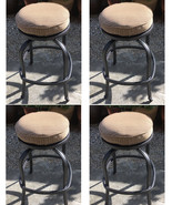 Patio Swivel Bar Stool with Cushion set of 4 outdoor cast aluminum furni... - $1,639.81 CAD