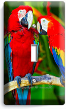 Colorful Tropical Macaw Parrots Single Light Switch Wall Plate Cover Home Decor - £8.01 GBP