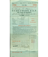1928 NEW JERSEY TAX BILL from Elizabeth - £7.75 GBP