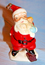 Vintage Adorable HTF Ceramic Santa w/Sack, Doll Figurine-4 1/2 inches tall - £14.70 GBP
