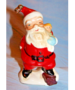 Vintage Adorable HTF Ceramic Santa w/Sack, Doll Figurine-4 1/2 inches tall - £14.49 GBP