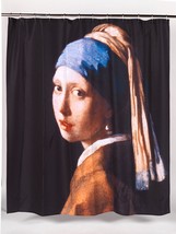 Girl with the Pearl Earring, Carnation Home Fashions Fabric Shower Curtain - £20.88 GBP