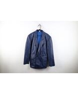 Vintage 90s Streetwear Mens Size Medium Leather Suit Coat Blazer Jacket ... - $1,368.77 MXN