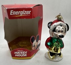 Energizer Disney MINNIE MOUSE European Style Glass Christmas Ornament 2000 - £7.92 GBP