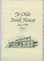 Ye Olde Steak House Menu Chapman Highway Knoxville Tennessee 1990&#39;s - $21.78