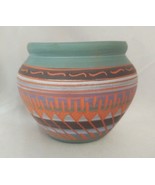 ERNEST WATCHMAN Navajo Southwestern Sage Blue Small Etched Pottery Vase ... - $24.40