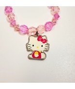 Sanrio Hello Kitty Charm Pendant On Elastic Plastic Bead Bracelet - $27.32 CAD