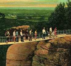Lookout Mountain TN Rock City Gardens Swing Along Bridge UNP  Linen Postcard Q12 - £3.11 GBP