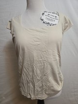 OGL Move Women Beige Sz XL Top Squareneck Brami Short Cap Sleeve Shirt  - $19.95