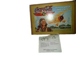 Coca-Cola 1929 Lockheed Air Express Die-Cast Coin Bank Original Factory Box - £27.67 GBP