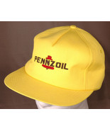 Pennzoil Hat-Adjustable-Trucker-Hipster-Vintage-Yellow-Foam Lined-Automo... - $31.57