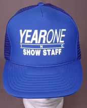 Year One Inc, Show Staff Trucker Hat-Blue-Mesh-3D Logo-Vtg-Classic Muscl... - $23.66