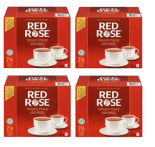 Red Rose Orange Pekoe Tea 100% Canadian  4 boxes 216 bags or 864 total - £79.13 GBP
