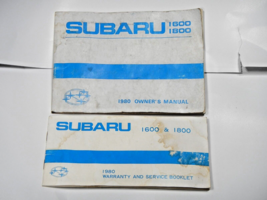 Owners Manual &amp; Warranty book 1980 Subaru 1600 1800 4wd 4x4 Estate Stati... - $29.69