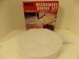 Microwave Cookware 8 Pcs Microwave Baking Set Nib! - £6.25 GBP