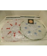 Flocked Round Paper Lantern Set of 2 (Red and Blue) New - $12.21 CAD