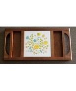 Vintage ~ Retro ~ Rectangular ~ Wooden &amp; Ceramic Trivet ~ Cheese &amp; Crack... - €42,80 EUR