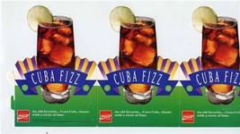 Coca Cola Die Cut Table Top Cuba Fizz Adverting 1992 - $37.62