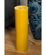 Handmade 100% Pure Beeswax GIANT Pillar Candles 100% Cotton Wick 12&quot;x3.5&quot; - £37.22 GBP