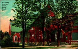 St James Episcopal Church South Bend Indiana IN UNP DB Postcard B8 - £13.17 GBP