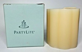 PartyLite 3 x 3  Porch Lemonade Scalloped Pillar Candle New in Box P2F/C... - $14.99