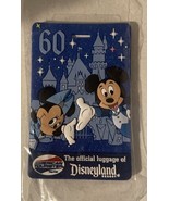 Disneyland Resort 60th Anniversary Luggage Tag  Disney Mickey Minnie - $12.27 CAD