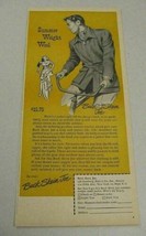 1947 Print Ad Buck Skein Joe Men&#39;s Jackets Happy Couple Ride Bikes - £8.16 GBP