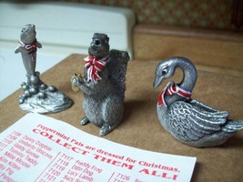Gallo Pewter Sculpture 1992 Vintage Peppermint Pals Figurine Collectable Swan - £9.61 GBP
