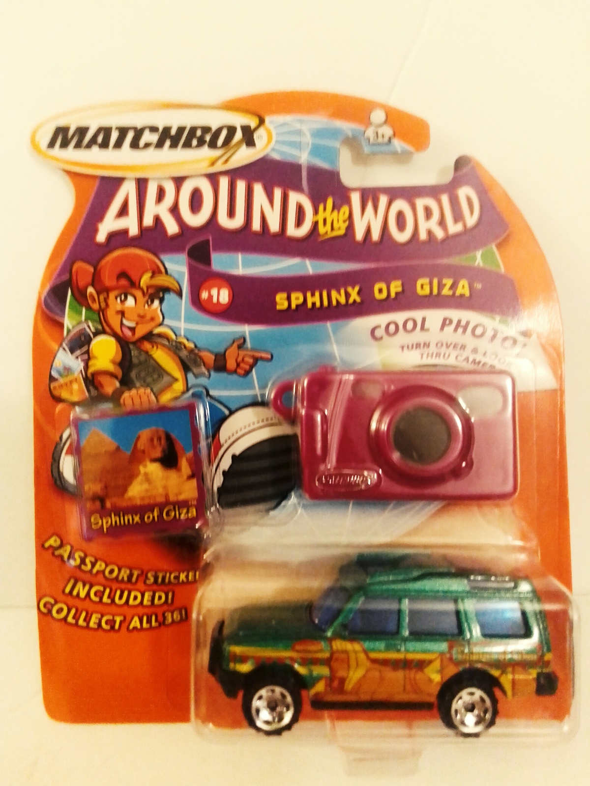2003 Matchbox Around The World Collection # 18 of 36 Sphinx Of Giza Mint On Card