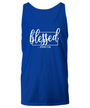 Religious TankTop Blessed John 1:16 Royal-U-TT  - £15.74 GBP