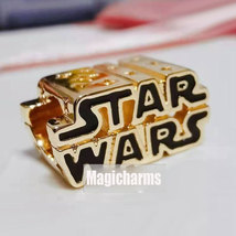 Shine Gold Plated Star Wars Shining 3D Logo Charm Bead - $15.66