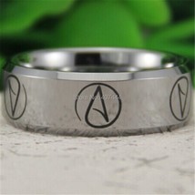 Free Shipping JEWELRY Hot Sales 8MM Silver Bevel Multiple Atheist New Men&#39;s Comf - £30.94 GBP