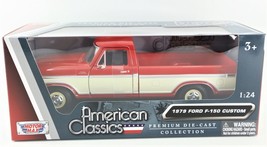 1979 Ford F-150 Custom Truck 1:24 Scale Die-cast Model Car | 2 Tone Red ... - $637.63 MXN