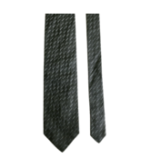 Vintage 90s Alfani Silk Tie Men&#39;s Neck Dark Gray, Made in Italy - $40.04 CAD