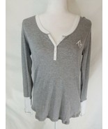 Tommy Hilfiger Gray  Sleepshirt long Sleeve Top Scoop Neck Womens Size L... - $24.19 CAD